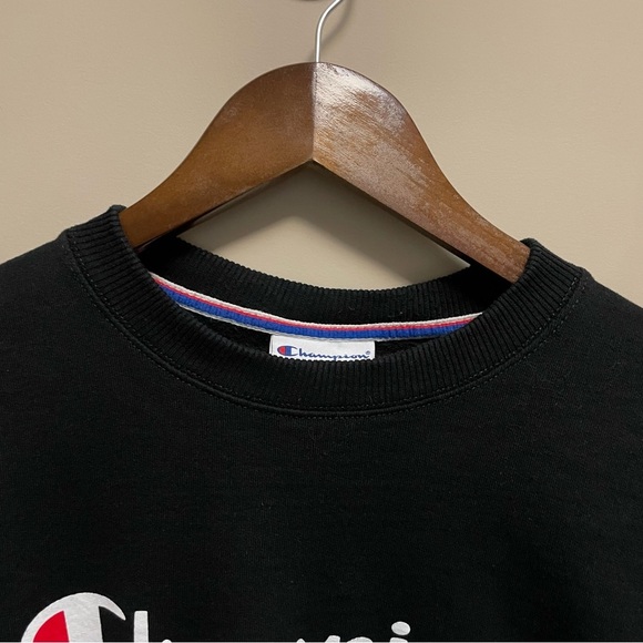 Champion Black Crewneck Sweatshirt Men’s Medium - Picture 3 of 11